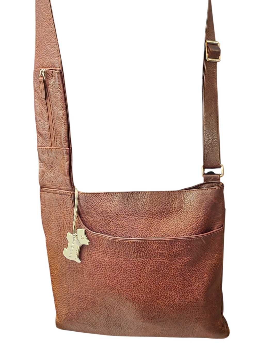 RADLEY LONDON Messenger Genuine Leather Crossbody Bag - Brown Includes Wallet